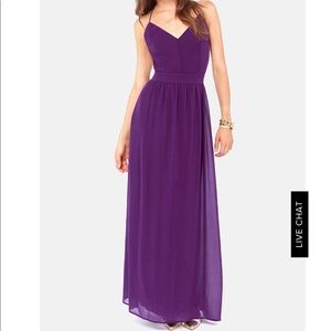 Lulu’s backless purple dress